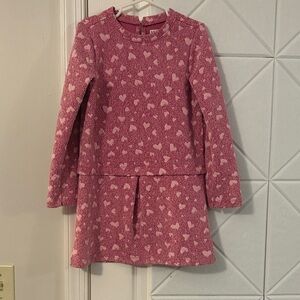 Hatley Pink Heart Print Casual Kids Dress